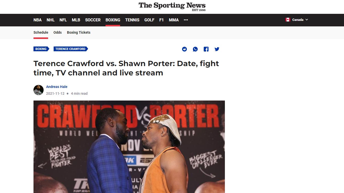 Terence Crawford vs. Shawn Porter: Date, fight time, TV channel and ...