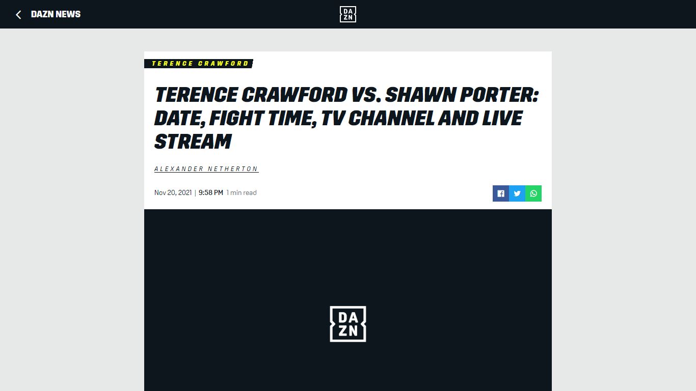 Terence Crawford vs. Shawn Porter: Date, fight time, TV channel and ...