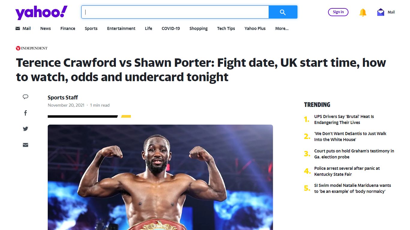 Terence Crawford vs Shawn Porter: Fight date, UK start time, how to ...